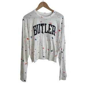 Champion Butler Bulldogs Shirt Womens Large Embroidered Paint Splatter NCAA NEW